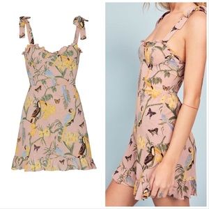 Reformation Christine Parrot Pink Mini dress 0